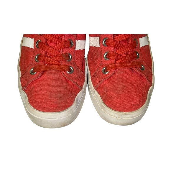 Adidas Originals Red Canvas High Top Sneakers Men’s US 9 Vintage Style - Picture 3 of 6